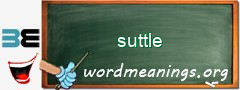 WordMeaning blackboard for suttle